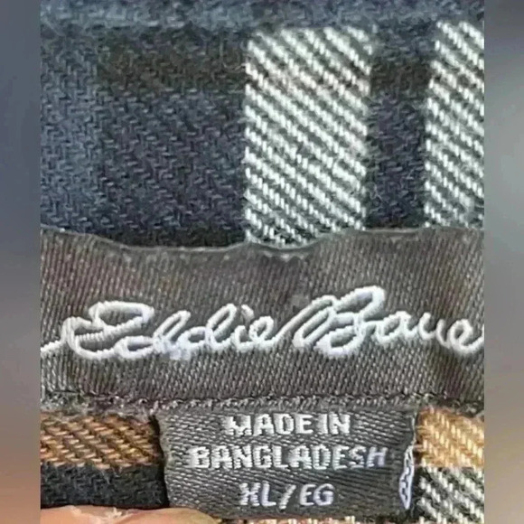 Eddie Bauer Bristol Flannel Shirt Mens Multi Color Plaid Dress Button Up XL - Picture 2 of 9